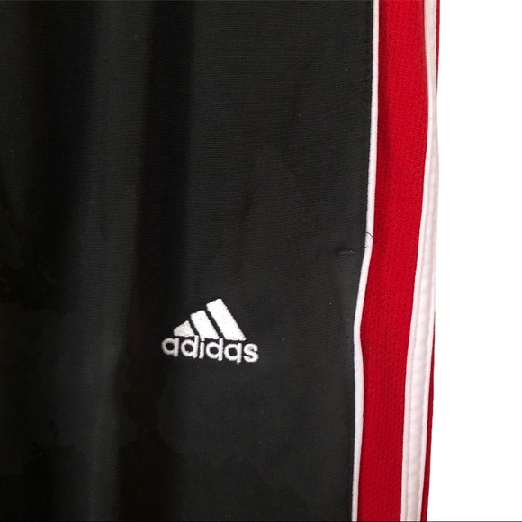 black and red adidas sweatpants